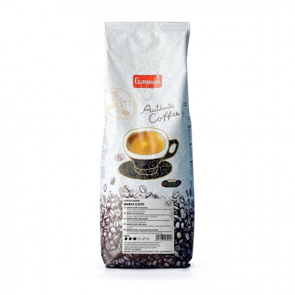 GURMAN'S ARABICA CLASSIC kavos pupelės