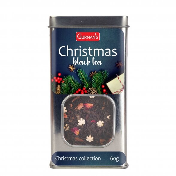 GURMAN'S CHRISTMAS BLACK TEA IN A METAL BOX 60g