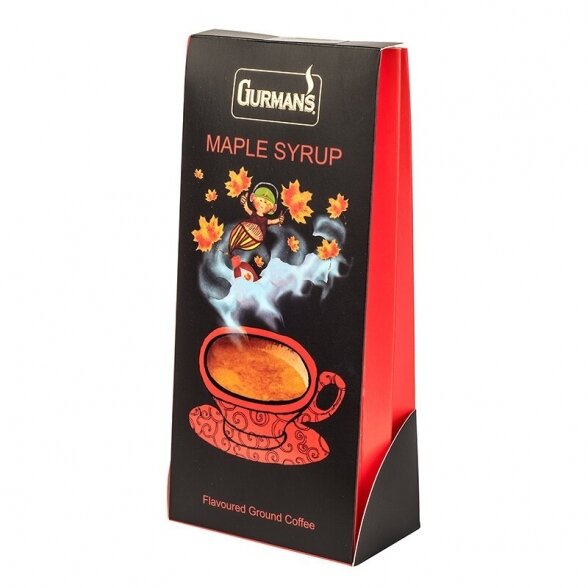 GURMAN'S MAPLE SYRUP flavoured coffee, grounded 125gr. 1