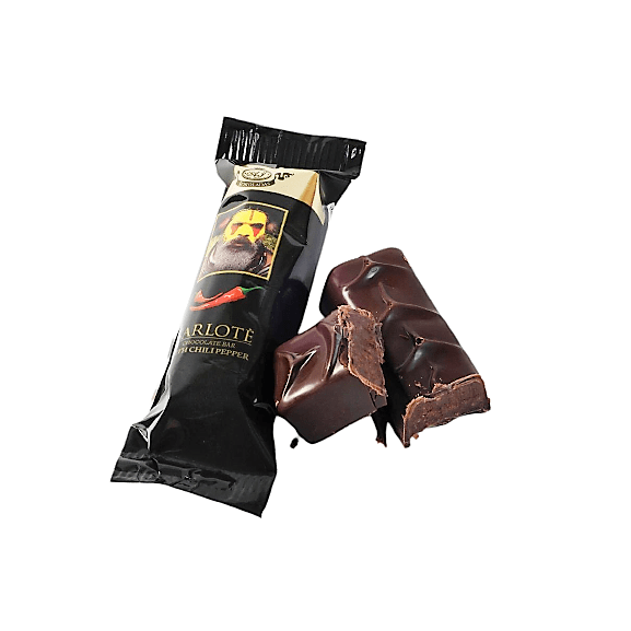 BLACK CHOCOLATE WITH CHILLI PEPPERS "CHARLOTTE" 36g