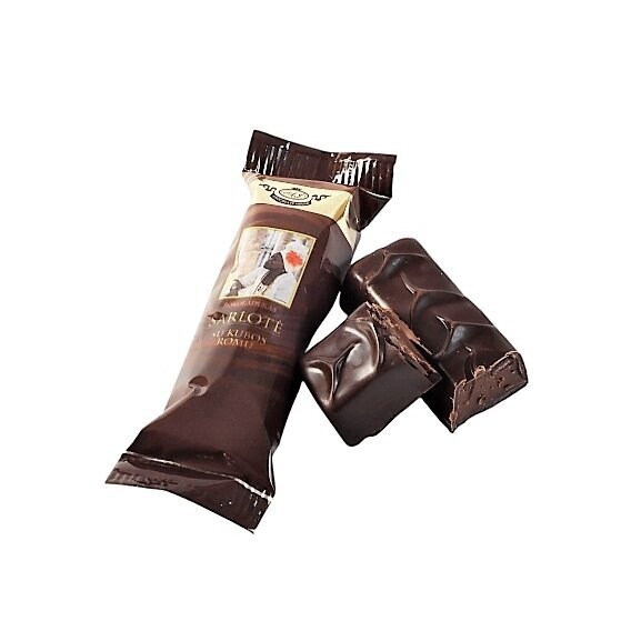 BLACK CHOCOLATE BATON WITH CUBA ROME "CHARLOTTE" 40g