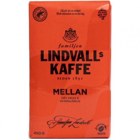 LINDVALL'S MELLANROST ground coffee, 450 g