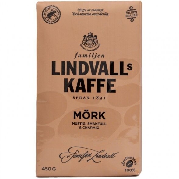 LINDVALL'S MORKROST ground coffee, 450 g