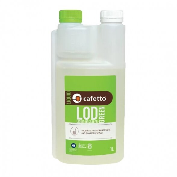 Organic coffee machine descaling liquid ABOUT COFFEE "Caffetto LOD Green", 1 L