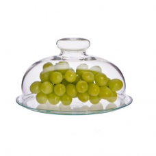 Cheese dome  with glass board, 21 cm