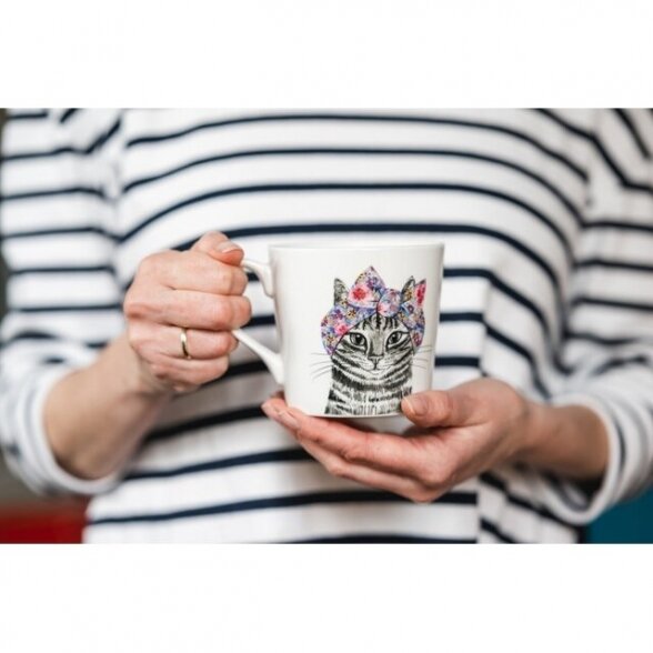 Mikasa Tipperleyhill Cat Print Porcelain Mug, 380ml 3