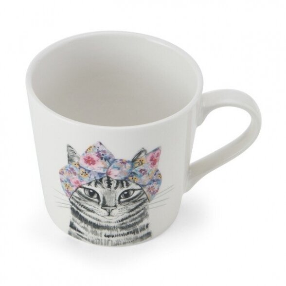 Mikasa Tipperleyhill Cat Print Porcelain Mug, 380ml 5