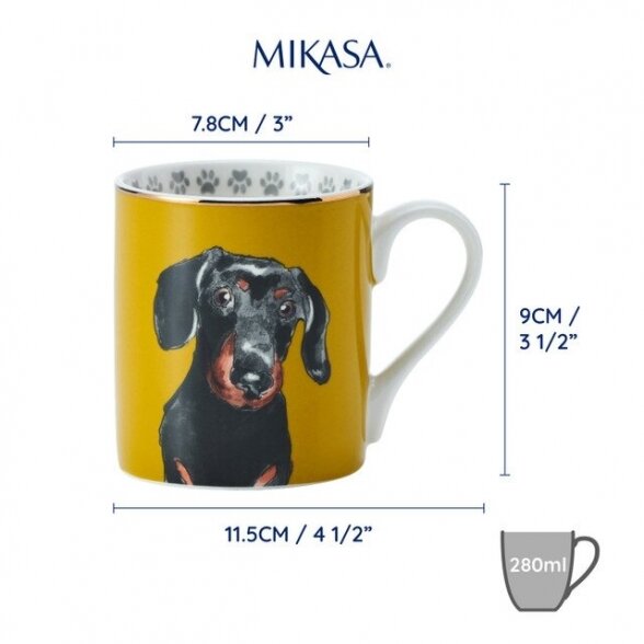 Dachshund Porcelain Mug, 280ml 3