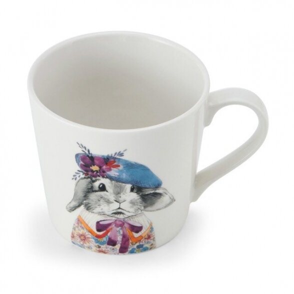 Mikasa Tipperleyhill Rabbit Print Porcelain Mug, 380ml 1