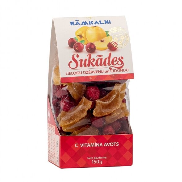 Spanguolių ir svarainių cukatos, 150g