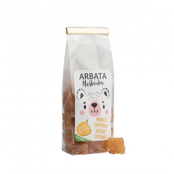 INSTANT TEA BEARS, mango and tropical fruit flavour, VEGAN 125g.