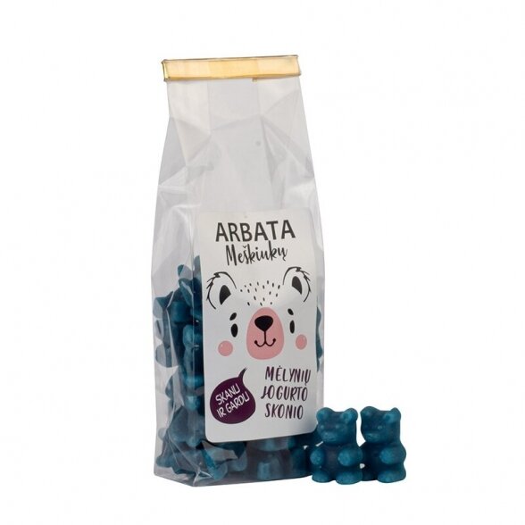 INSTANT TEA BEARS, blueberry yogurt flavor 125g.