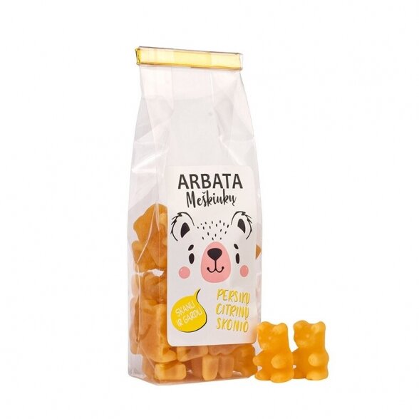 INSTANT TEA TEDDY BEARS, peach lemon flavor 125g.