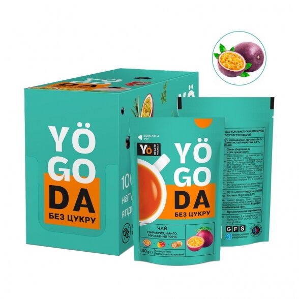 YOGODA PASSION FRUIT TEA 50g x12 pcs