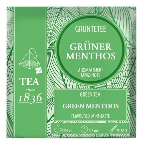 Green Menthos, flavoured green tea, pyramids 3g (50 pcs)